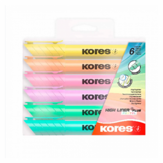 Resaltador Kores X 6 Und Pastel Grueso