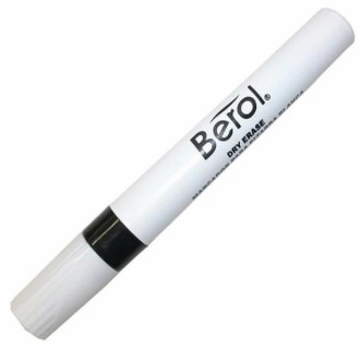 Marcador Borrable Berol Negro X Und